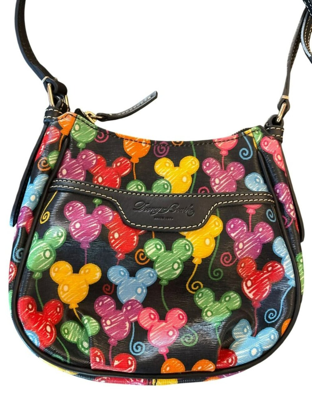 Disney Parks Dooney & Bourke Mickey Balloons Mini Margot Crossbody 10th Annivers
